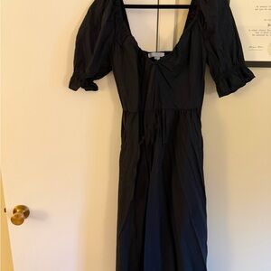 Hill House Black Puff-Sleeve Maxi Dress